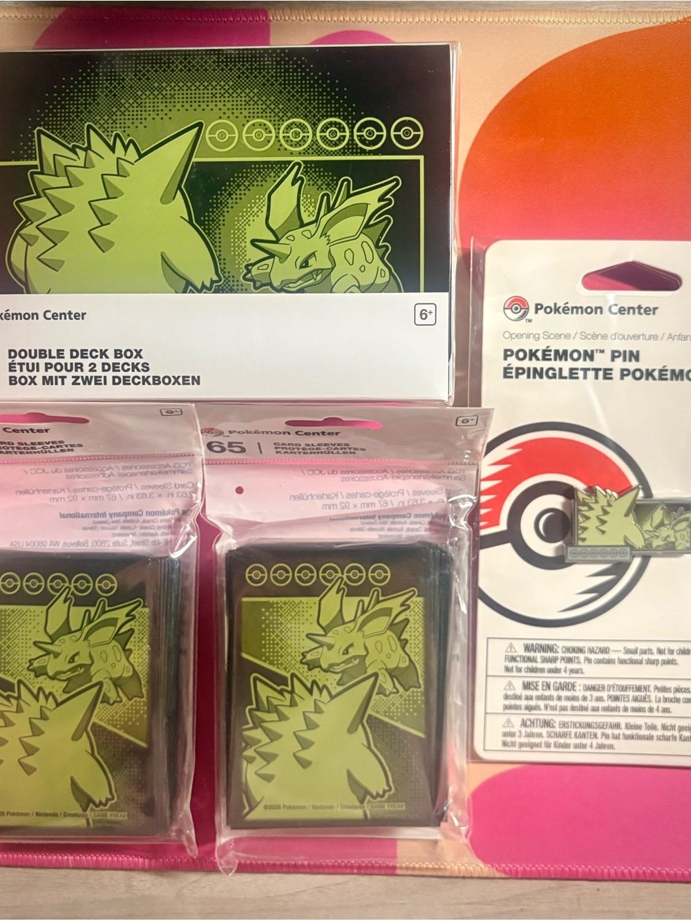 Pokemon Center 30th Anniversary Opening Scene Deck Box, x2 Card Sleeves & Pin